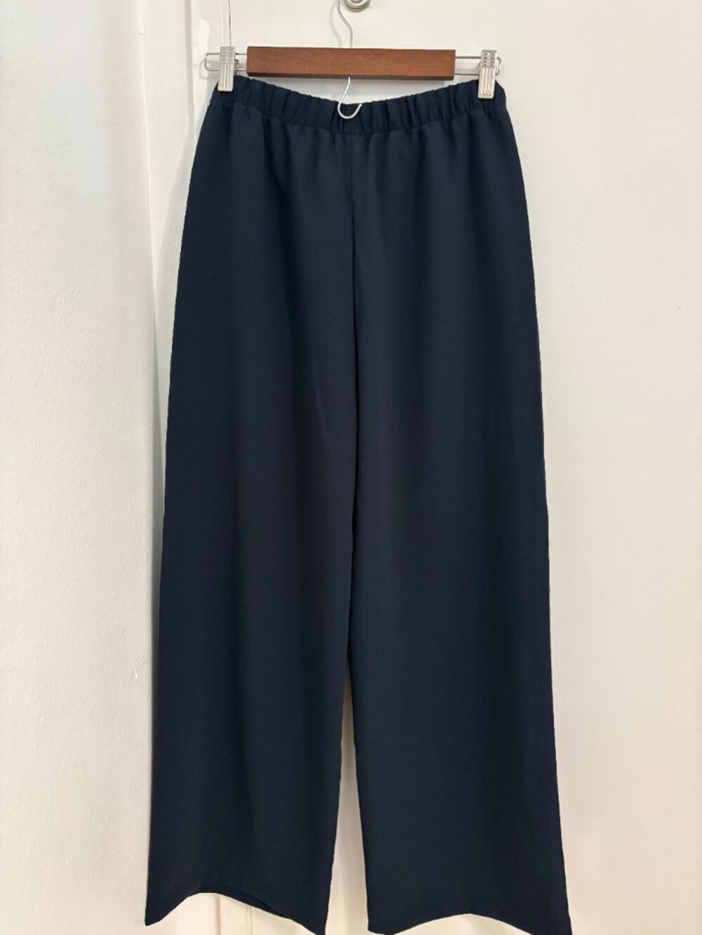 Aritzia Wilfred The Lodge Pants- Crepette- Dark Night Navy - Size Small Tall - Picture 6 of 6